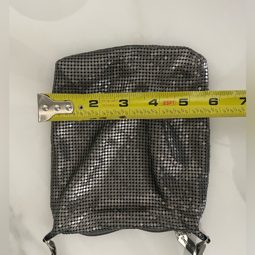 WHITING & DAVIS Gunmetal Metal Mesh Shoulder Bag - Picture 8 of 11